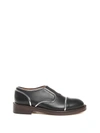 MARNI CONTRAST-PIPING LEATHER LOAFERS,MOMSZ11G03 LV702 ZL055 BLACK SILVER