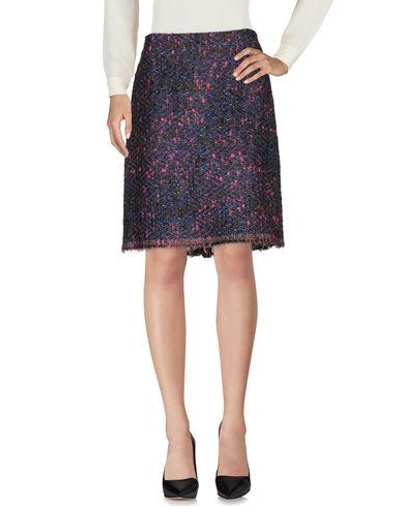 Shop Ottod'ame Knee Length Skirt In Blue