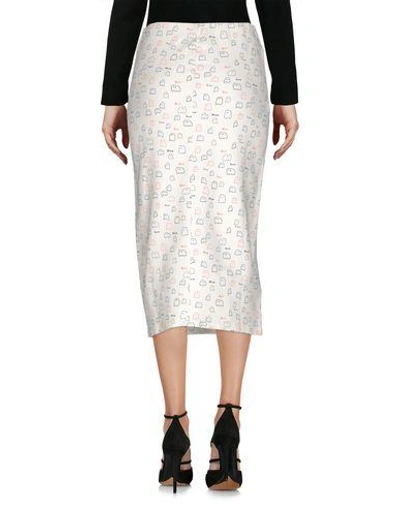 Shop Ottod'ame 3/4 Length Skirts In Ivory