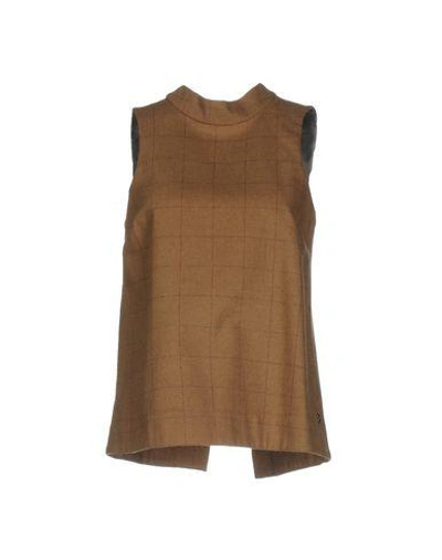 Shop Ottod'ame Tops In Camel