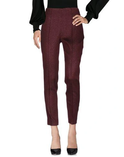Shop Ottod'ame Casual Pants In Maroon