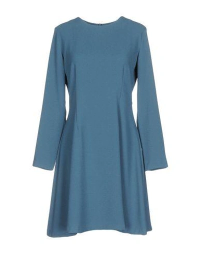 Shop Ottod'ame Short Dresses In Pastel Blue