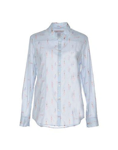 Shop Ottod'ame Shirts In Sky Blue