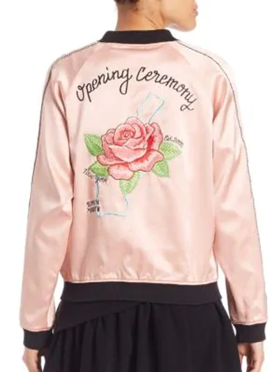 OPENING CEREMONY REVERSIBLE SILK EMBROIDERED BOMBER JACKET 0400093938322