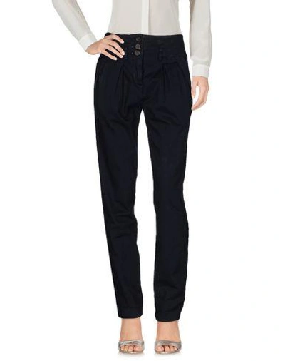 Shop Ottod'ame Casual Pants In Dark Blue