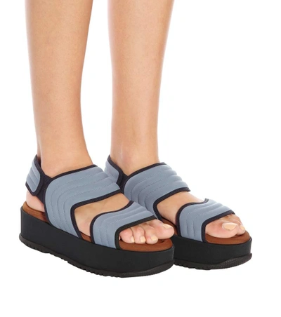 Shop Marni Platform Sandals In Grey