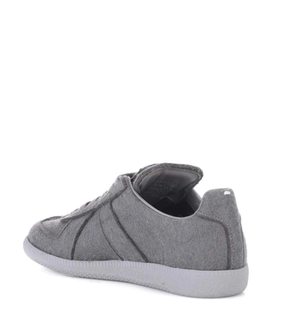 Shop Maison Margiela Replica Felt Sneakers In Grey