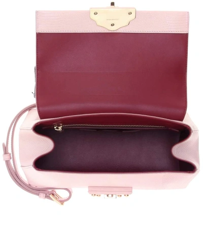 Shop Dolce & Gabbana Lucia Small Embossed Leather Shoulder Bag