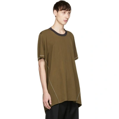 Shop Lanvin Green Basic Long T-shirt