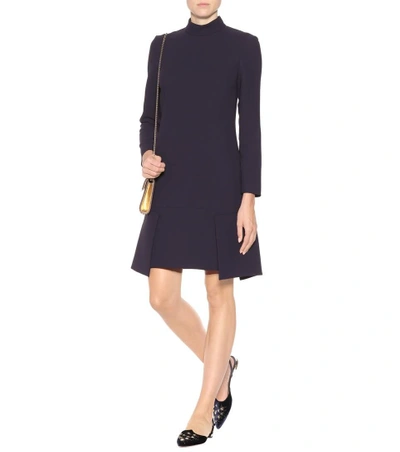 Shop Victoria Victoria Beckham Long-sleeved Dress In Mideight