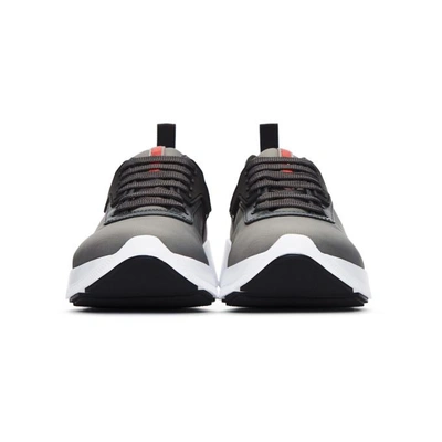 Shop Prada Grey Nylon Tech Sneakers In F073e Ghiaia