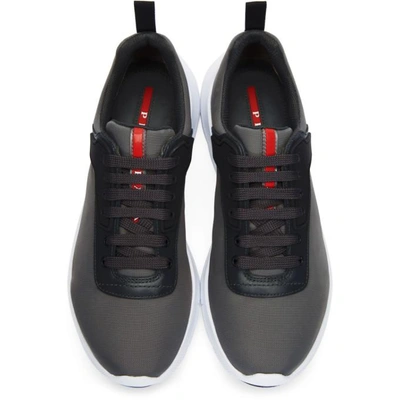 Grey Nylon Tech Sneakers