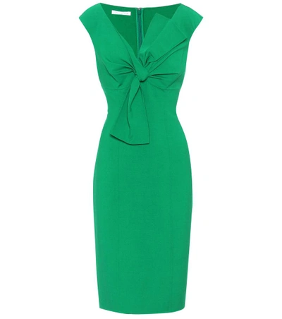 Oscar De La Renta Stretch-wool Dress In Green
