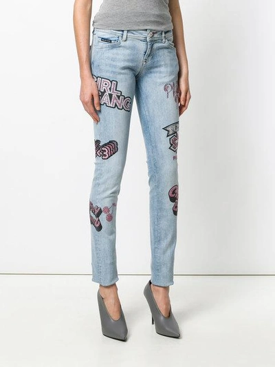 Shop Philipp Plein Chicago Gang Jeans - Blue