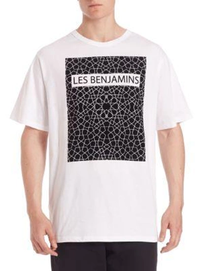 Shop Les Benjamins Short Sleeve Graphic Tee In White