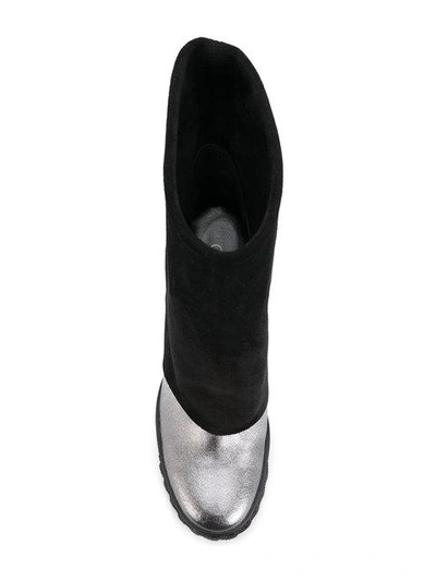 Shop Casadei Platform Ankle Boots In Black