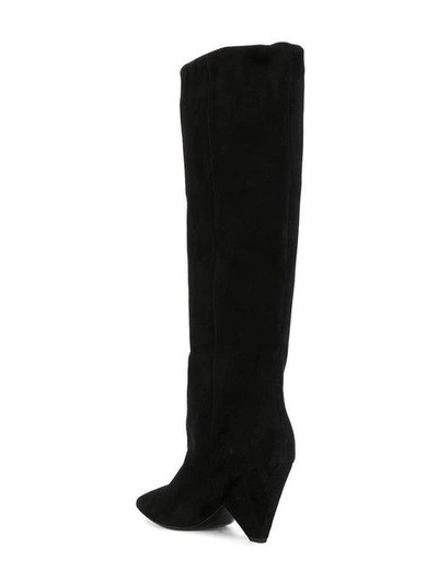 Shop Saint Laurent Niki 105 Boots In Black