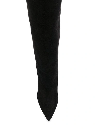Shop Saint Laurent Niki 105 Boots In Black
