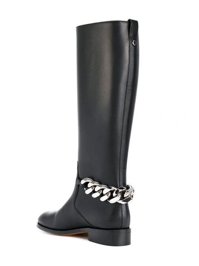 chain and leather boots