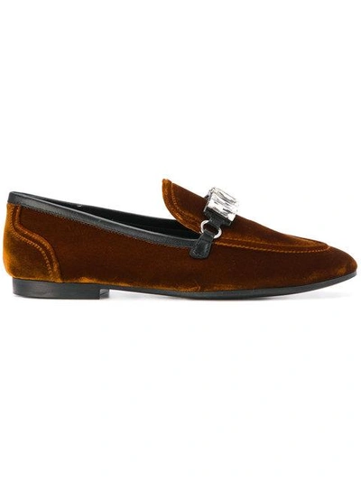 Shop Giuseppe Zanotti Design Clover Loafers - Yellow