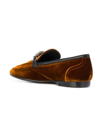 Shop Giuseppe Zanotti Design Clover Loafers - Yellow
