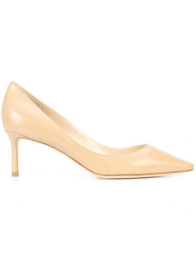 Jimmy Choo Romy 60mm Patent Pointed-toe Pumps In Neutrals