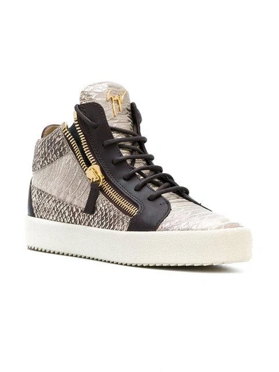 Shop Giuseppe Zanotti Design Kriss Hi-top Sneakers - Brown