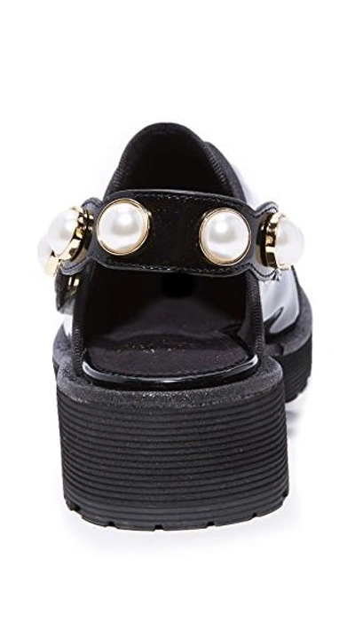 Shop Suecomma Bonnie Jewel Strap Detailed Loafers In Black