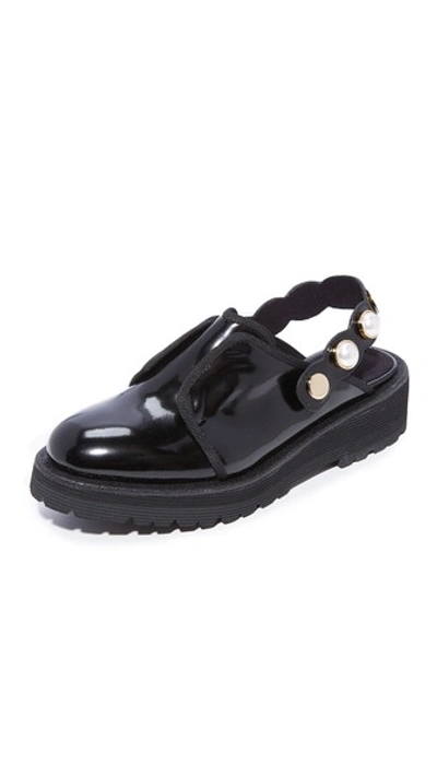 Suecomma Bonnie Jewel Strap Detailed Loafers In Black