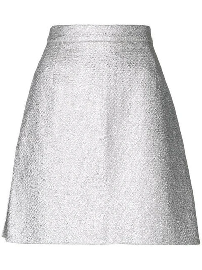 Shop Carven Metallic A-line Skirt