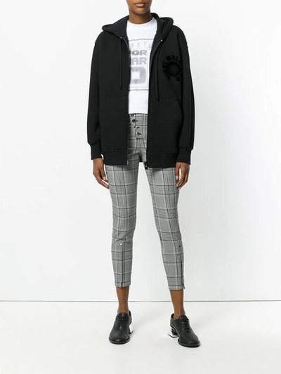 Shop Alexander Wang Check Skinny Cropped Trousers
