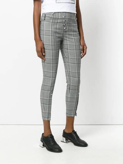 Shop Alexander Wang Check Skinny Cropped Trousers