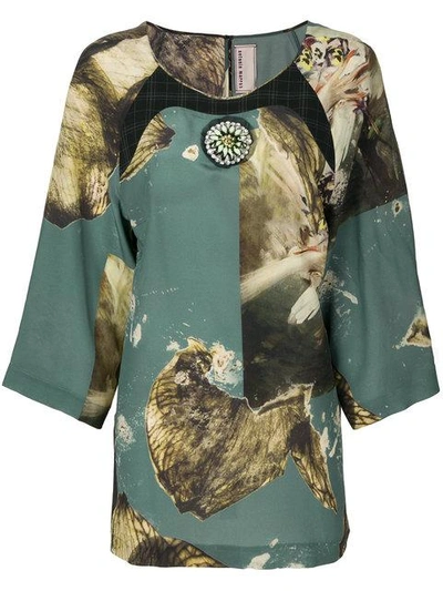 Shop Antonio Marras Printed Blouse In Green