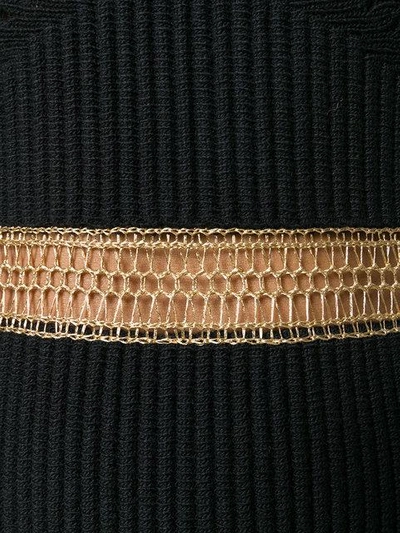 Alexander mcqueen metallic top mesh knit dress