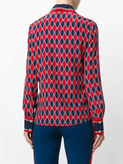 rhombus print shirt