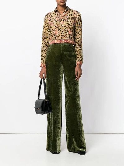 Shop Etro Mixed Paisley And Leopard Print Blouse