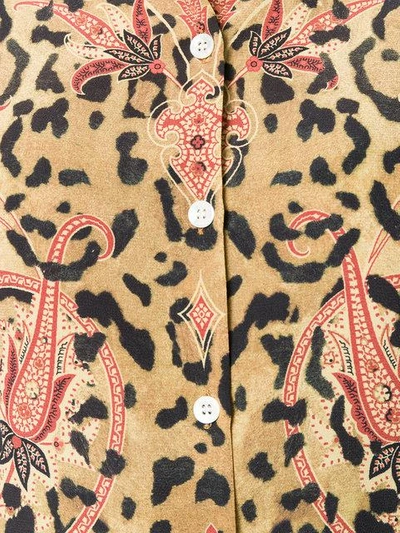 Shop Etro Mixed Paisley And Leopard Print Blouse