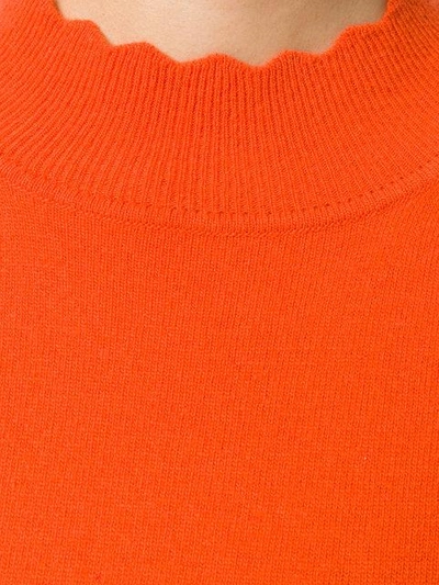 Shop Blumarine Scalloped Sweater