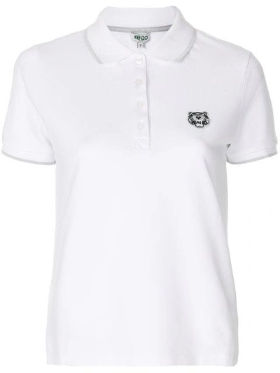 Shop Kenzo Tiger Polo Shirt In White