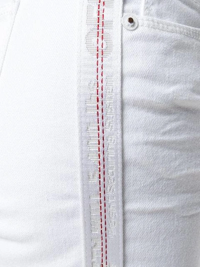 Shop Off-white Diag Strap Skinny Jeans In White
