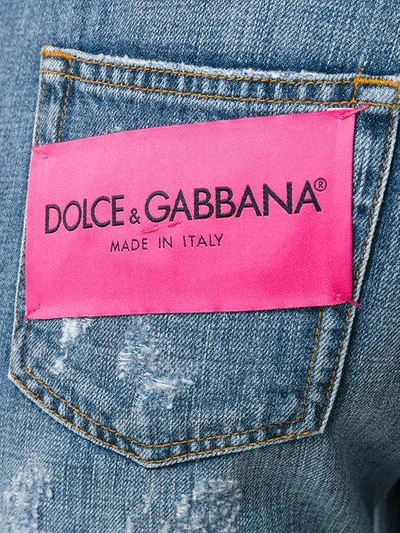 Shop Dolce & Gabbana Distressed Jeans - Blue