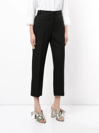 Shop Vilshenko Cropped Trousers In Black