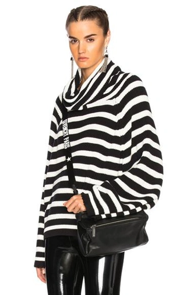 Shop Rta Alexis Sweater In Black, Stripes, White. In Black & White