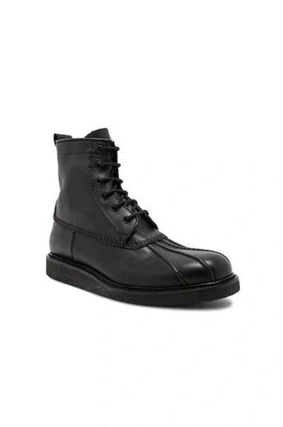 Shop Common Projects Leather Duck Boots In Black
