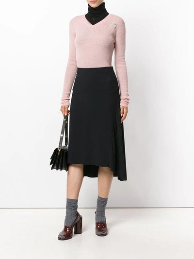 Shop Rochas Ribbed V-neck Pullover