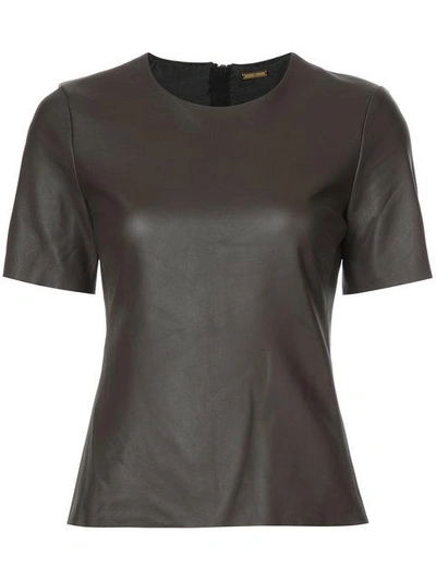 Shop Adam Lippes Short Sleeve T-shirt - Brown