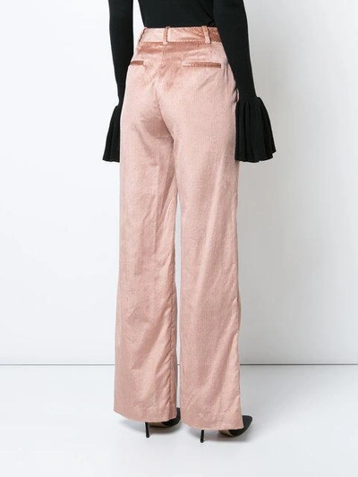 Shop Adam Lippes Silk Corduroy Trousers