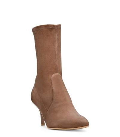 Shop Stuart Weitzman The Cling Bootie In Nutmeg Brown Suede