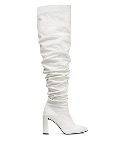 Stuart Weitzman The Histyle Boot In Snow Nappa Leather