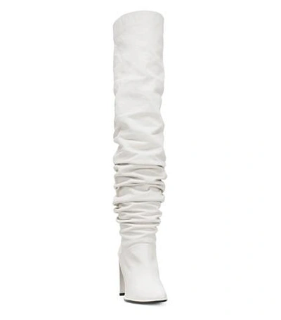 Shop Stuart Weitzman The Histyle Boot In Snow Nappa Leather